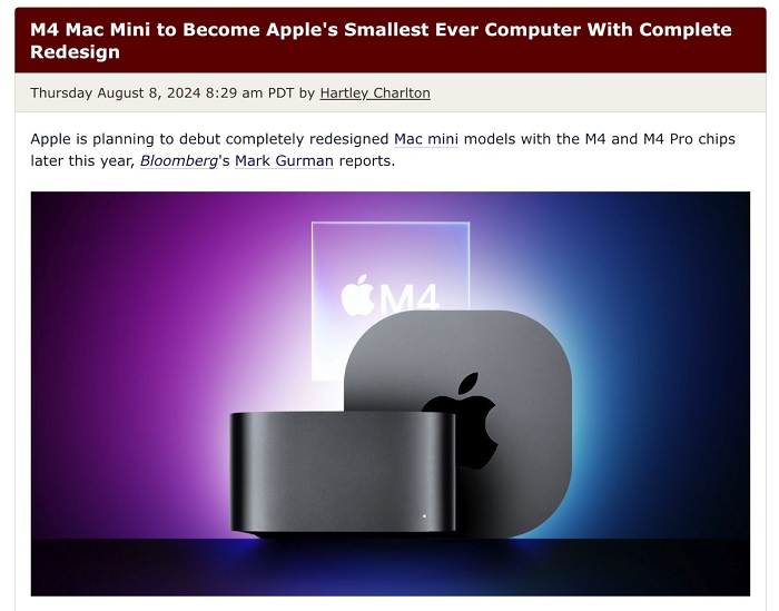 Mac Mini expected to see major changes in design and performance