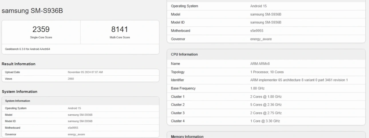 Galaxy S25 Plus benchmark scores leaked with Exynos 2500